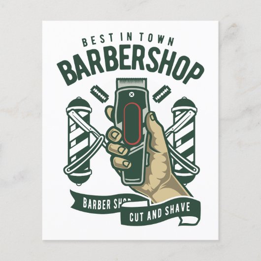 Best Barbershop  Logo Flyer (Voorkant)