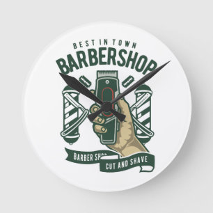 Best Barbershop Logo Ronde Klok