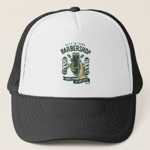 Best Barbershop Logo Trucker Pet