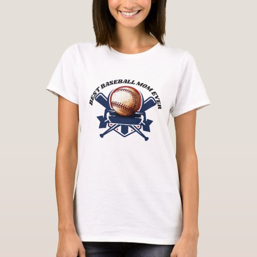 best baseball mom ever t-shirt (Voorkant)