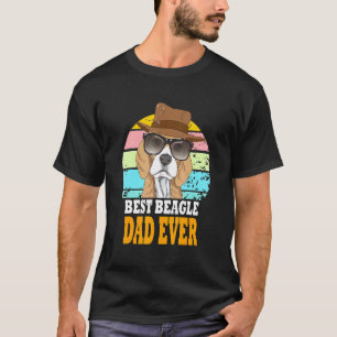 Best Beagle Dad Over Dogs Retro Puppy Sunbril H T-shirt