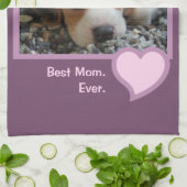 Best Beagle Mam ooit roze Text Pet Dog Foto Theedoek (Gevouwen)