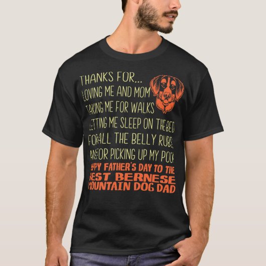 Best Bernese Mountain Dog Vaderdag Gift T-shirt (Voorkant)