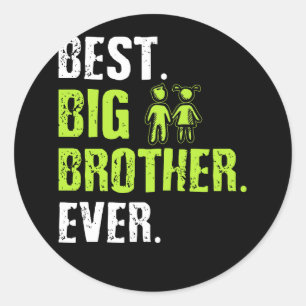 Best Big Brother Bro Ever Ouder Verwant Ronde Sticker