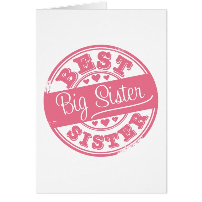 Best Big Sister -rubberstempel (Voorkant)