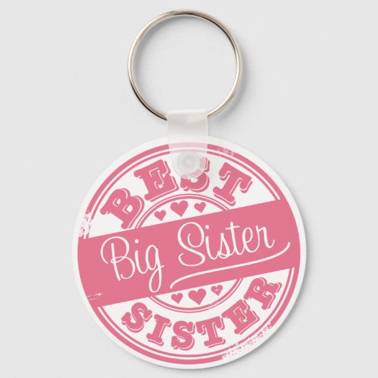 Best Big Sister -rubberstempel Sleutelhanger (Voorkant)