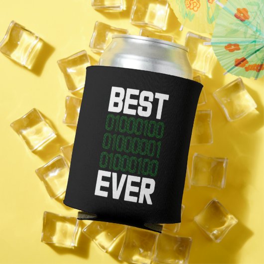 Best Binary DAD Ever Tech Coder Drink Blikjeskoeler (Insitu Zomer)