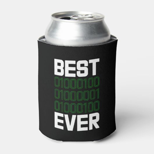 Best Binary DAD Ever Tech Coder Drink Blikjeskoeler (Blikje Voorkant)