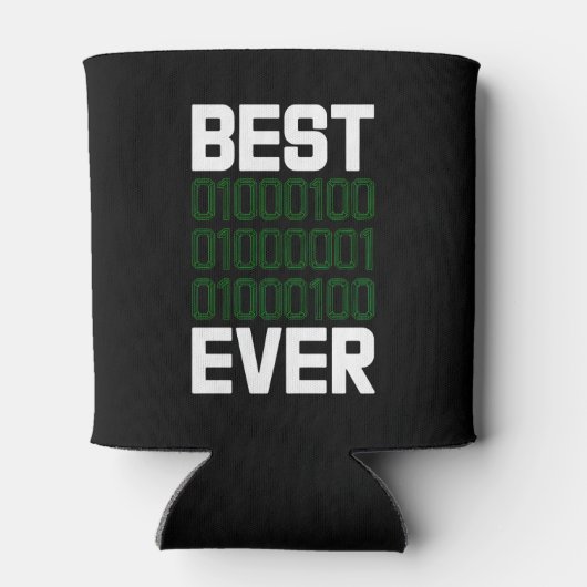 Best Binary DAD Ever Tech Coder Drink Blikjeskoeler (Achterkant)