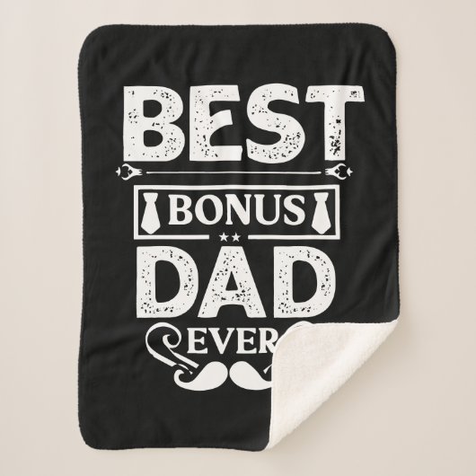 Best Bonus Dad Ever Sherpa Deken (Voorkant)