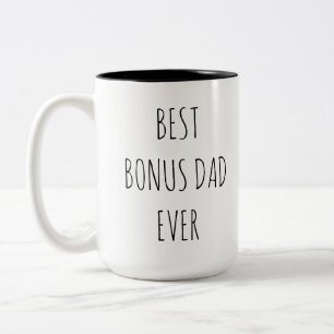 Best Bonus Dad Ever Tweekleurige Koffiemok