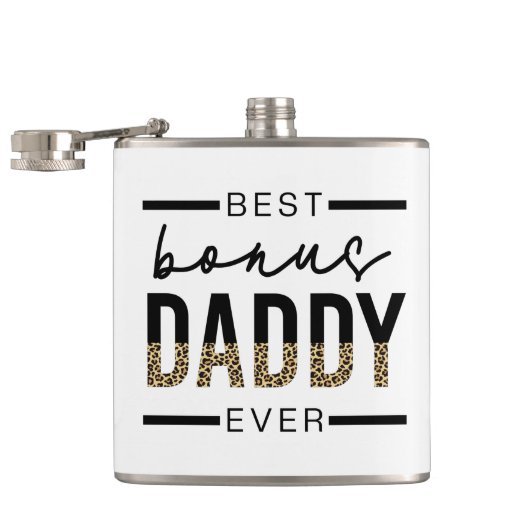 Best Bonus Dad Oover leopard Typography Heupfles (Geopend)
