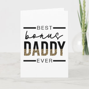 Best Bonus Dad Oover leopard Typography Kaart