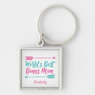 Best Bonus Mam Cute Monogram Stepmama Sleutelhanger