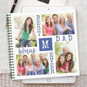 Best Bonus Pap ooit 4 Foto Collage Monogramed Notitieboek