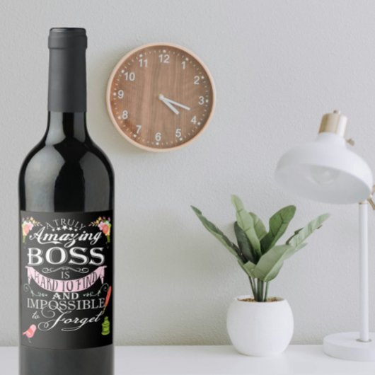 Best Boss Appreciation Gift Wine Label leader Wijn Etiket