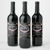 Best Boss Appreciation Gift Wine Label leader Wijn Etiket (Flessen)