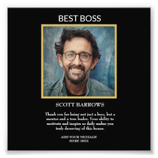 Best Boss award met foto Foto Afdruk