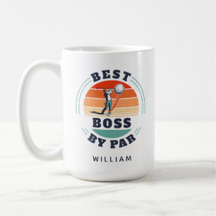 Best Boss by Par Custom Retro Golf Lover Employer Koffiemok