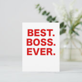 Best Boss Ever Briefkaart (Staand voorkant)