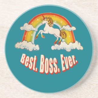 Best Boss Ever Zandsteen Onderzetter