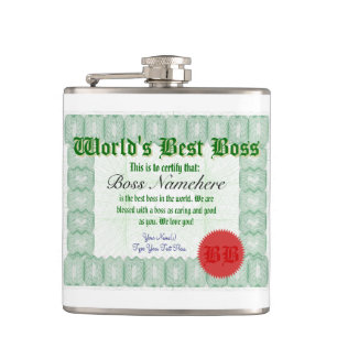 Best Boss ter wereld Heupfles