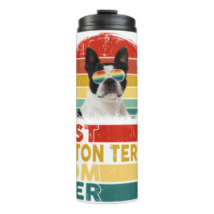 Best Boston Terrier Mam Ever Retro Boston Terrier Thermosbeker