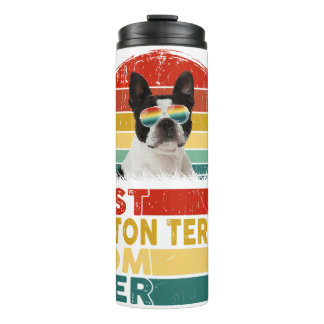 Best Boston Terrier Mam Ever Retro Boston Terrier Thermosbeker