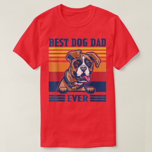 Best Boxer Dad Ever Funny Dog Dad Day T-shirt (Design voorkant)