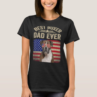 Best Boxer Dad Oog Amerikaanse vlag T-shirt