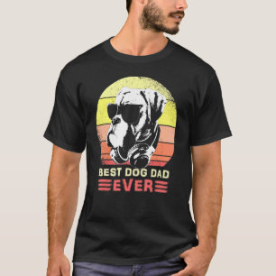 Best Boxer Dog Pap ooit zonnebril en hoofdtelefoon T-shirt