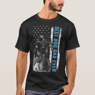 Best Boxer Pa ooit  Amerikaanse vlag Dog Pa T-shirt