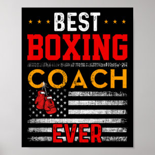 Best boxing Coach Ever Funny Boxing Coach Training Poster