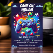 Best boy cool kinder gaming level up 5th birthday kaart