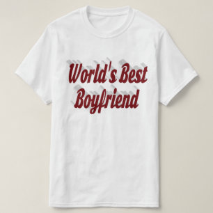 Best Boyfriend avec texte bordeaux T-shirt