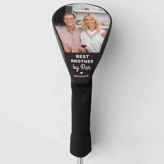 Best BROTHER by Par Birthday Custom Photo Golfheadcover (Voorkant)