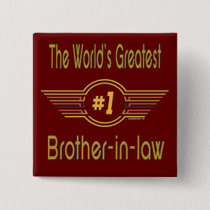 Best Brother-in-law Gifts Vierkante Button 5,1 Cm