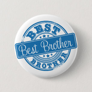 Best Brother-rubberstempel met effect- Ronde Button 5,7 Cm