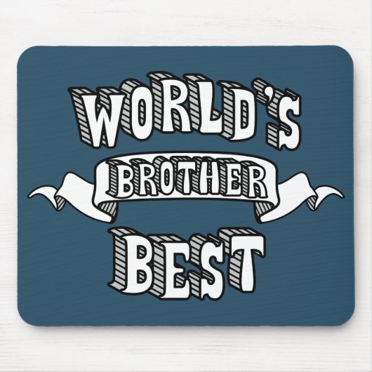 Best Brother Typography Text Mousepad Muismat (Voorkant)