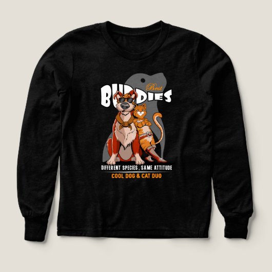 Best Buddy (Dark mode) | Kids Long Sleeve (Motif recto)