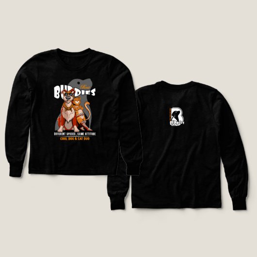 Best Buddy (Dark mode) | Kids Long Sleeve (Motif recto et verso)