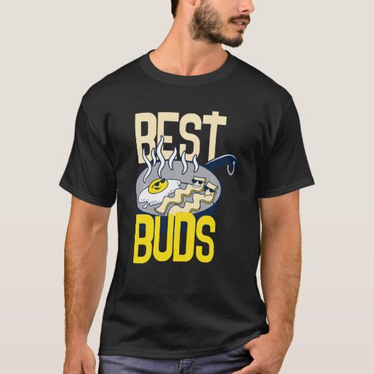 Best Buds Funny Bacon en Eggs American Breakfast T-shirt (Voorkant)