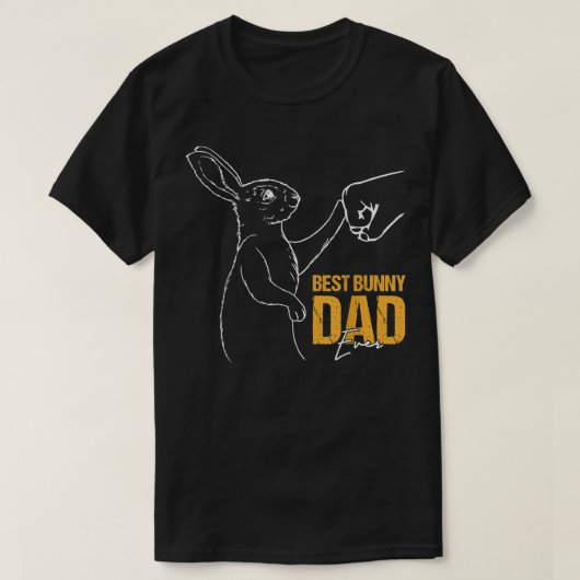 Best Bunny Dad over Father Lover Rabbit Vader's D T-shirt (Design voorkant)