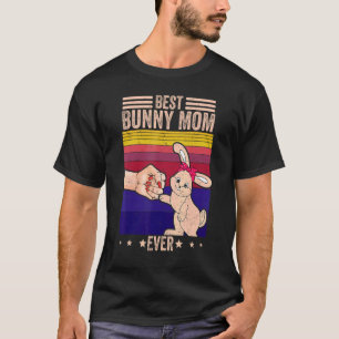 Best Bunny Mam ooit Embroidery Style Women T-shirt