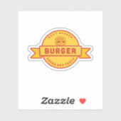 Best Burger,  fast food logo Sticker (Vel)