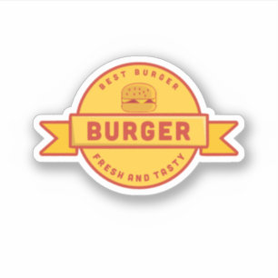 Best Burger, fast food logo Sticker