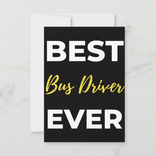 Best Bus Driver Ever Bedankkaart (Voorkant)