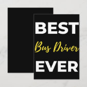 Best Bus Driver Ever Bedankkaart (Voorkant / Achterkant)