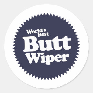 Best Butt Wiper Nurse CNA RNA ter wereld Ronde Sticker