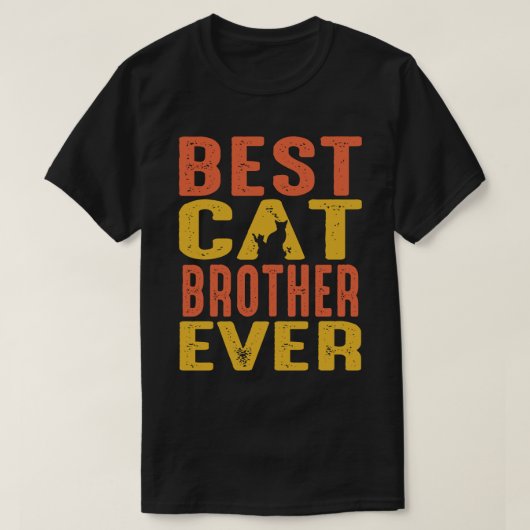 Best Cat BROTHER Ever Retro  T-shirt (Design voorkant)